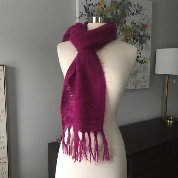 Vintage Baar & Beards Fuchsia/Pink Scarf - Picture 2 of 7